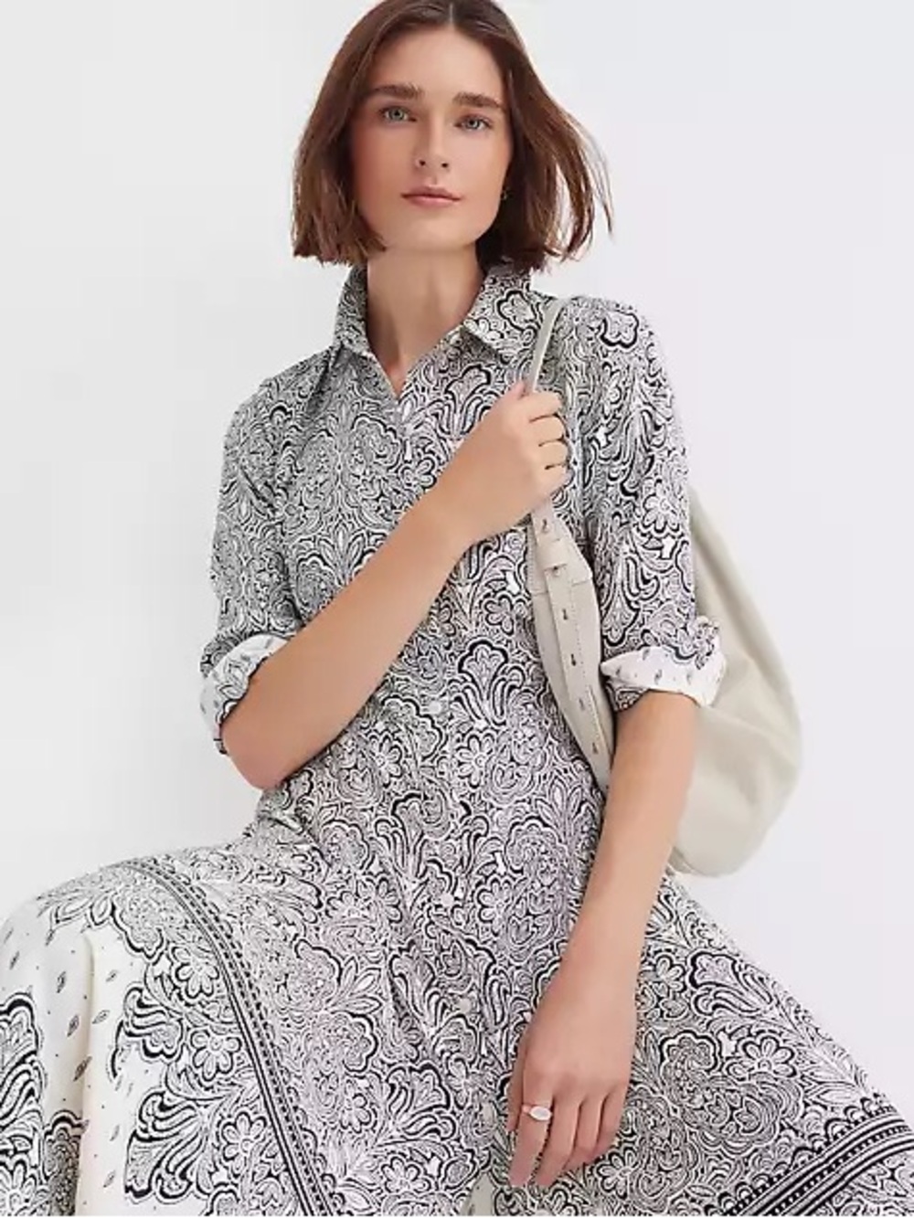 LOFT Paisley Shirt Dress - EUC size 8